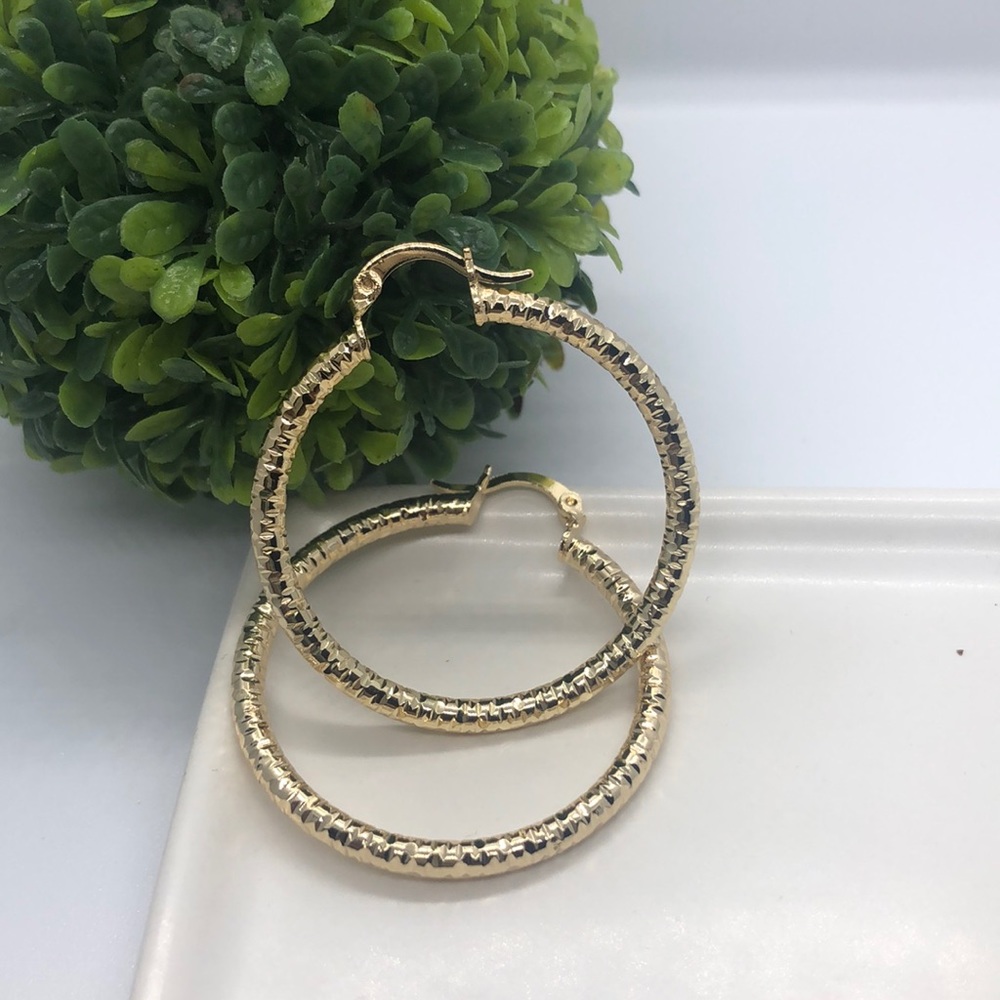 Gold plated hoop earrings